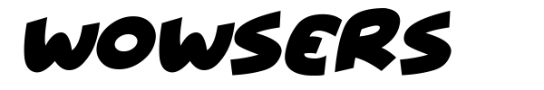 Wowsers font preview